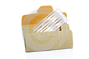 Cardboard paper box with cotton buds