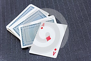 Cardboard playing cards for card games