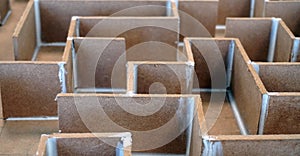 Cardboard and silicone glue labyrinth