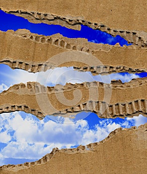 Cardboard and sky