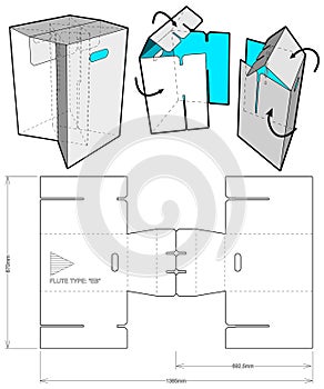 Cardboard Stool and Die-cut Pattern.