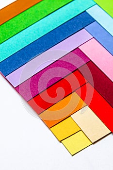 Cardboards of colors photo