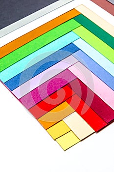 Cardboards of colors photo