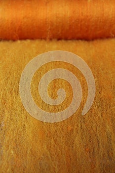 Carded sheep wool batts photo