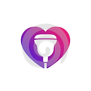 cardiac ultrasound, echocardiogram vector icon