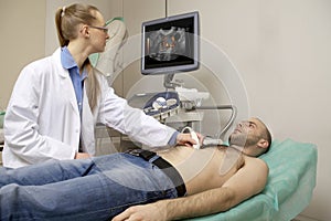 Cardiac ultrasound examination photo