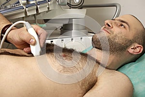 Cardiac ultrasound examination photo