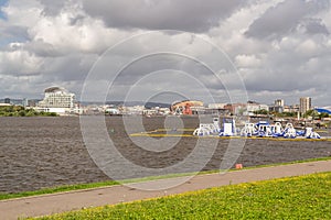 Cardiff Bay in the capital of Wales.