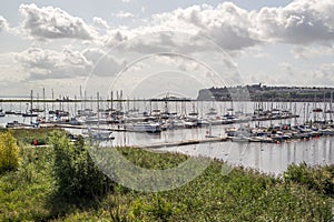 Cardiff Bay in the capital of Wales.