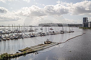 Cardiff Bay in the capital of Wales.