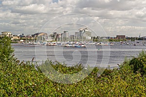 Cardiff Bay in the capital of Wales.