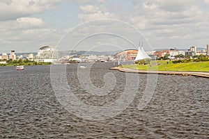 Cardiff Bay in the capital of Wales.