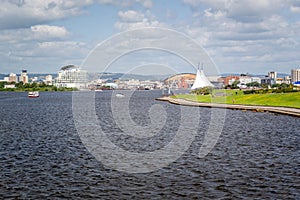 Cardiff Bay is located in the south of Cardiff, the capital of Wales.