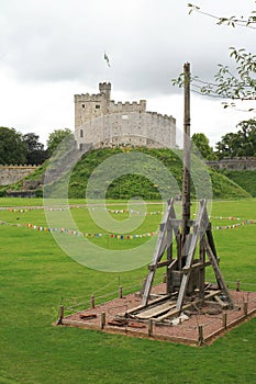 Cardiff Castle in Wales with Catapult