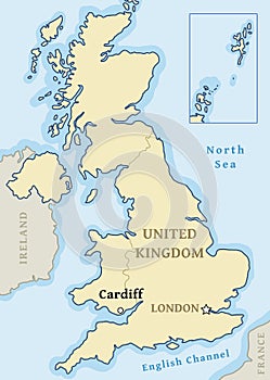 Cardiff locator map