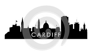 Cardiff skyline silhouette.