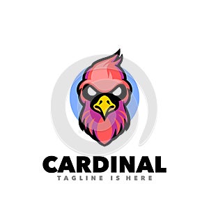 Cardinal head mascot design logo