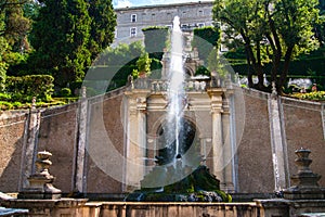 Cardinal Ippolito II d'Este villa garden fountain photo