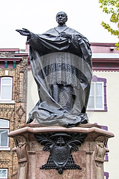 Cardinal statue in Quebec City Canada