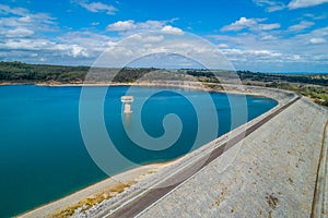 Cardinia Reservoir and dam wall.