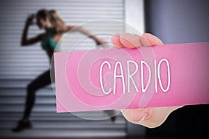 Cardio against people background
