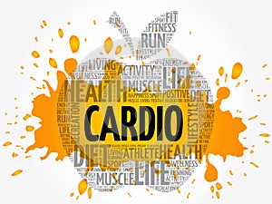 Cardio apple word cloud collage