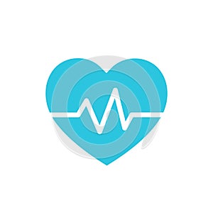 Cardio heart icon. Isolated on white background. photo