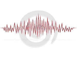 Cardiogram of heartbeat. Pulse. Wave