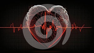 cardiogram love heart.