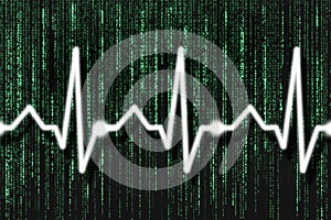 Cardiogram Matrix style background