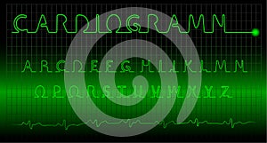 Cardiogramm alphabet
