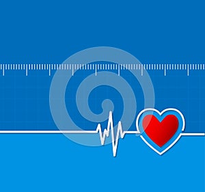 Cardiograms. Medical heart rhythm.Heart beat.Cardiology background