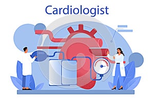 Cardiologist concept. Idea of heart care and medical diagnostic
