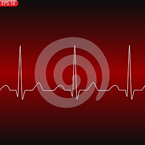 Cardiology concept with pulse rate diagram