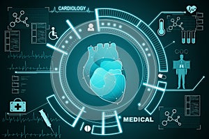 Cardiology and science concept