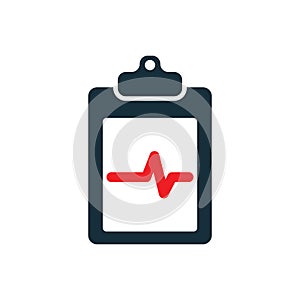 Cardiology wave monitor report blank icon