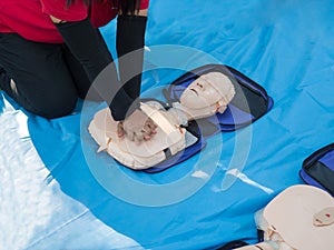 Cardiopulmonary resuscitation (CPR), an emergency medical procedure.