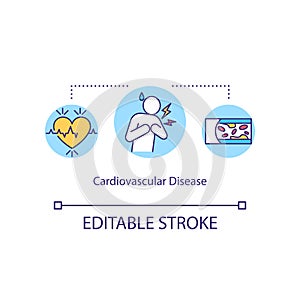 Cardiovascular disease concept icon