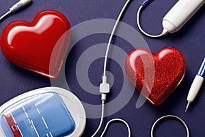 cardiovascular health care medicals background blood pressure measurements