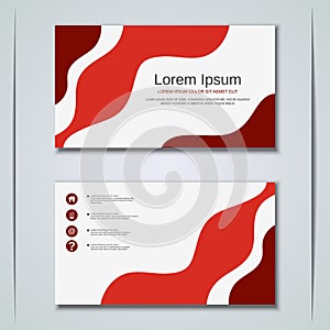 Modern business two-sided visiting card vector design template
