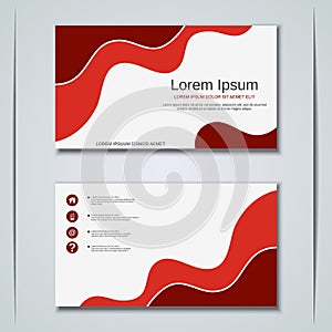 Modern business two-sided visiting card vector design template