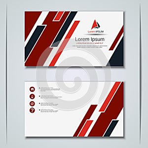 Modern business two-sided visiting card vector design template