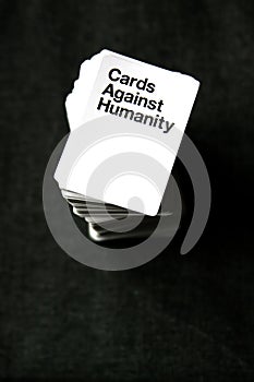 Cards Against Humanity tower of playing cards