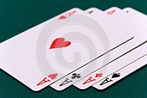 Cards four or two card 01 aces