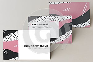 Colorful business card mockup design photo