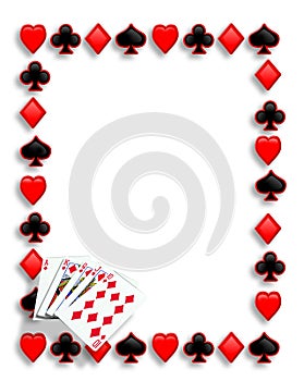 Cards poker border royal flush photo
