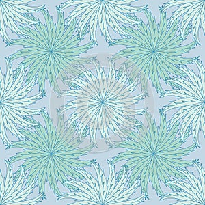 Carduus Leaves Seamless Pattern Background