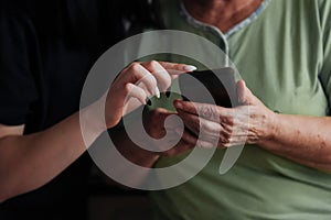 Care and attention to the elderly by the younger generation