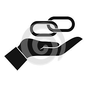 Care backlink icon, simple style