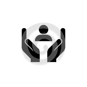 Care, customer icon. Simple glyph vector of business set for UI and UX, website or mobile application